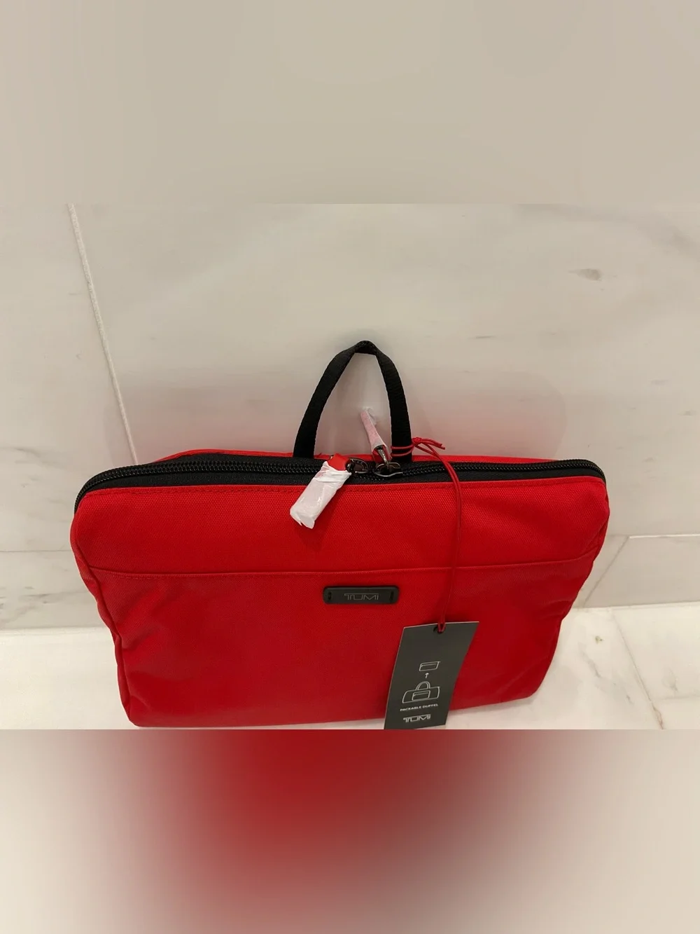 NEW TUMI Voyageur JUST IN CASE Packable 20.5” Duffel Bag - TUMI RED
